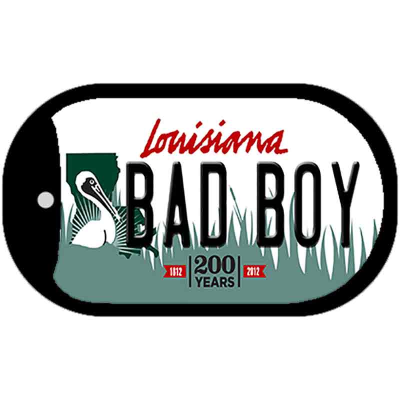 Bad Boy Louisiana Novelty Metal Dog Tag Necklace DT-6197