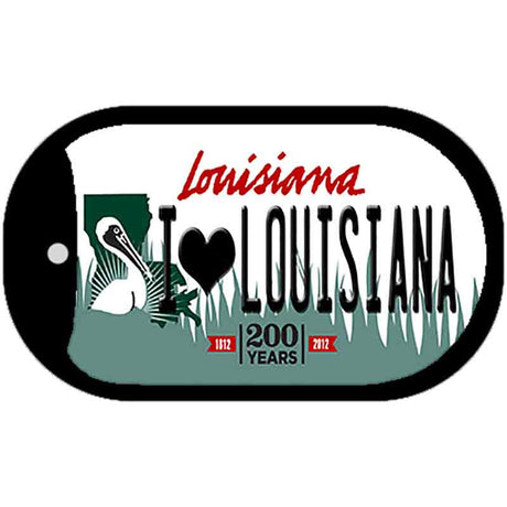 I Love Louisiana Louisiana Novelty Metal Dog Tag Necklace DT-6201