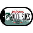 Skool Suks Louisiana Novelty Metal Dog Tag Necklace DT-6210