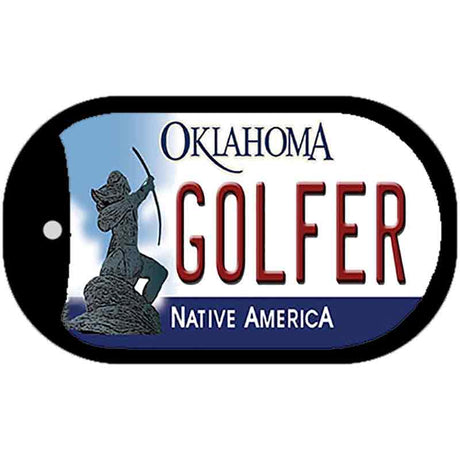 Golfer Oklahoma Novelty Metal Dog Tag Necklace DT-6225