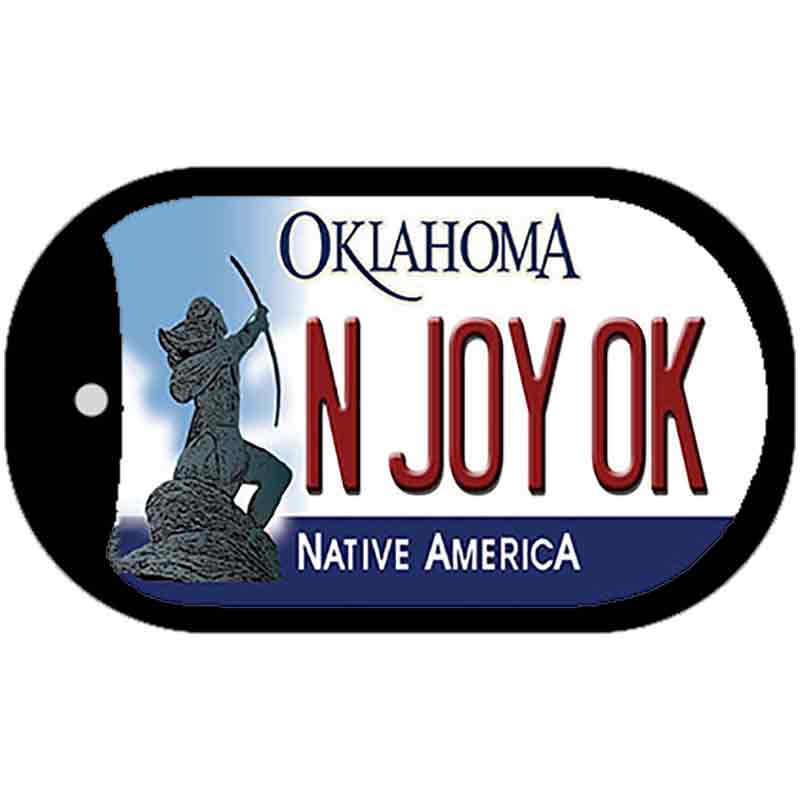 N Joy OK Oklahoma Novelty Metal Dog Tag Necklace DT-6227