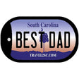 Best Dad South Carolina Novelty Metal Dog Tag Necklace DT-6272