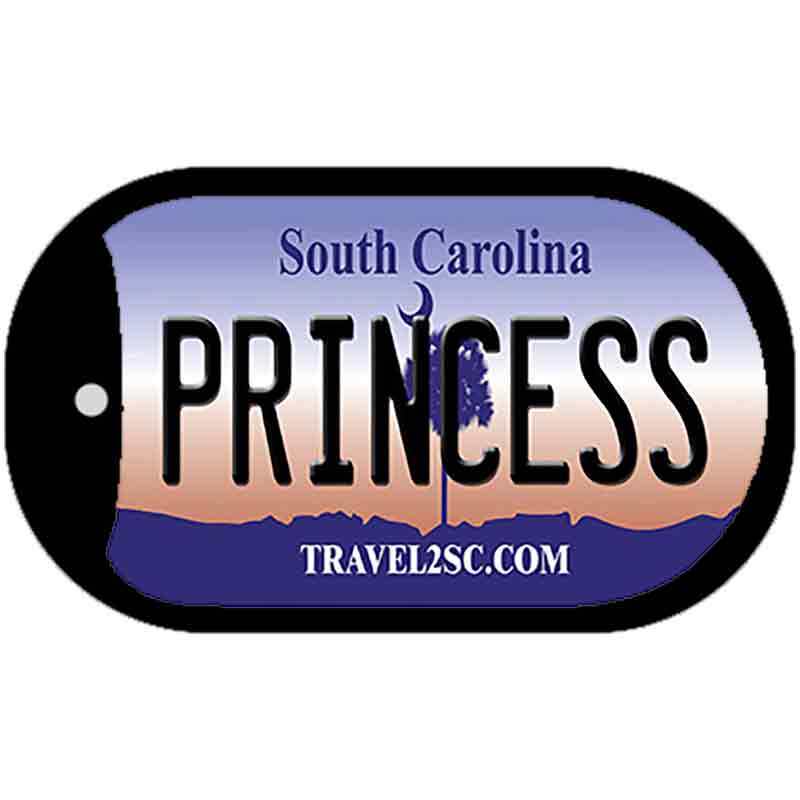 Princess South Carolina Novelty Metal Dog Tag Necklace DT-6281