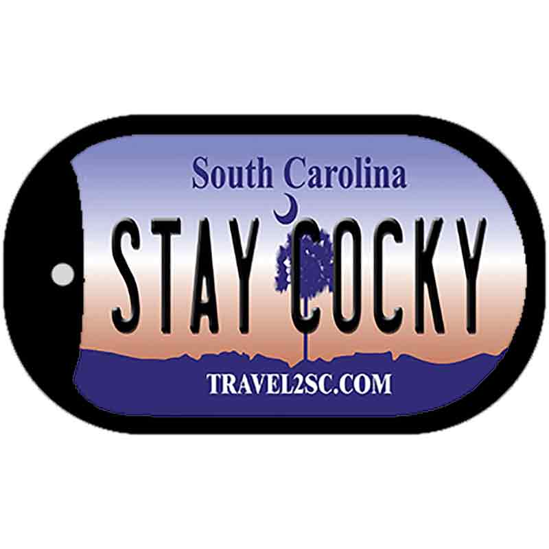 Stay Cocky South Carolina Novelty Metal Dog Tag Necklace DT-6312