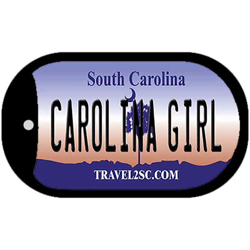 Carolina Girl Novelty Metal Dog Tag Necklace DT-6313