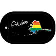 Alaska Rainbow State Novelty Metal Dog Tag Necklace DT-6316