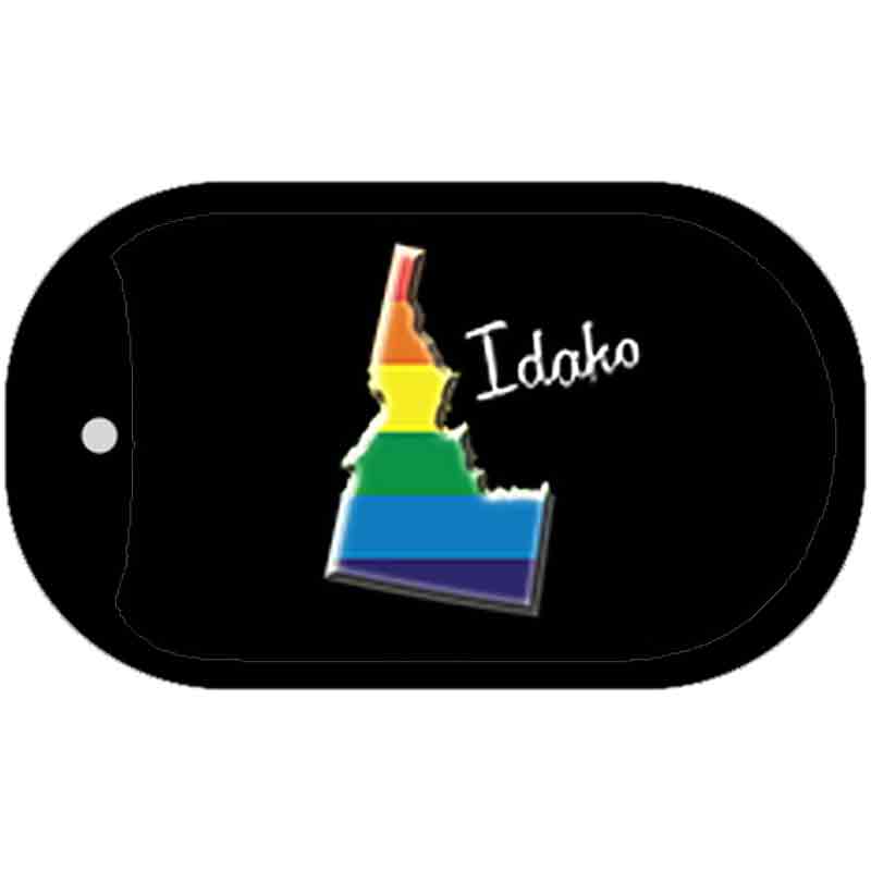 Idaho Rainbow State Novelty Metal Dog Tag Necklace DT-6326