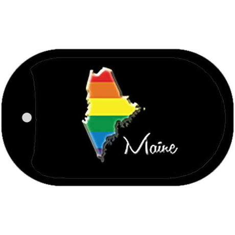 Maine Rainbow State Novelty Metal Dog Tag Necklace DT-6333