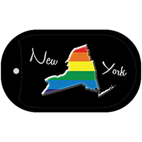 New York Rainbow State Novelty Metal Dog Tag Necklace DT-6346