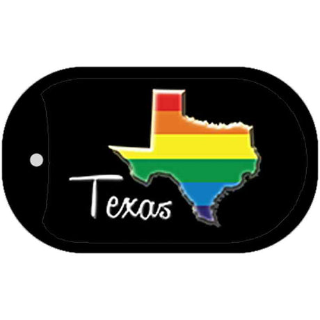 Texas Rainbow State Novelty Metal Dog Tag Necklace DT-6357