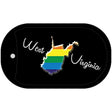 West Virginia Rainbow State Novelty Metal Dog Tag Necklace DT-6362