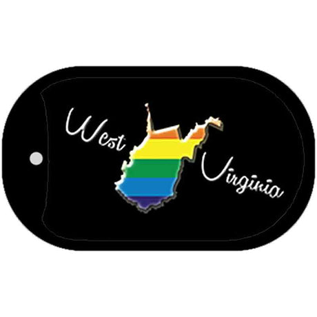 West Virginia Rainbow State Novelty Metal Dog Tag Necklace DT-6362