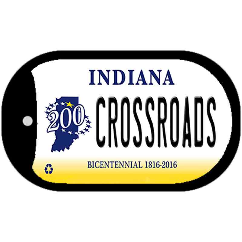 Indiana Crossroads Novelty Metal Dog Tag Necklace DT-6369