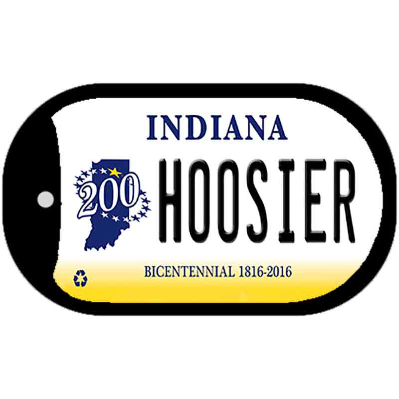 Indiana Hoosier Novelty Metal Dog Tag Necklace DT-6370