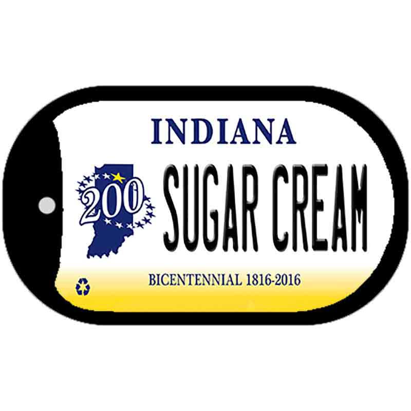 Indiana Sugar Cream Novelty Metal Dog Tag Necklace DT-6372