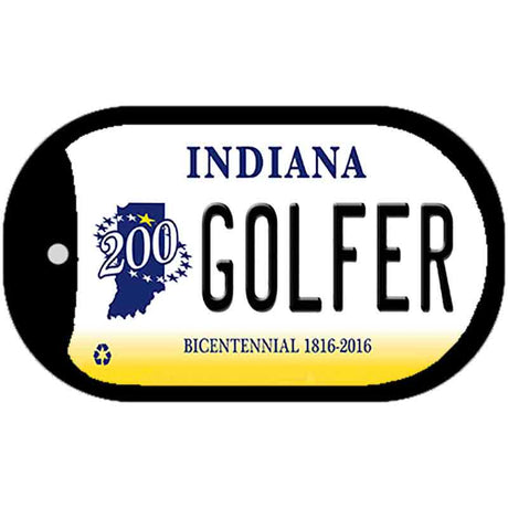 Indiana Golfer Novelty Metal Dog Tag Necklace DT-6387