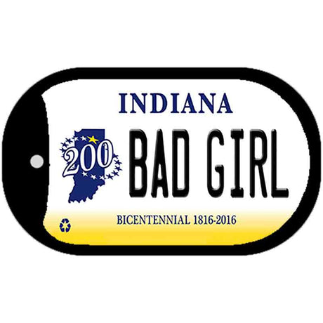 Indiana Bad Girl Novelty Metal Dog Tag Necklace DT-6390