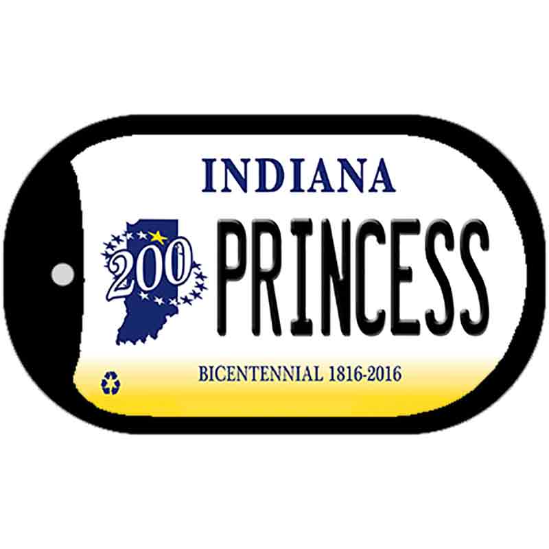 Indiana Princess Novelty Metal Dog Tag Necklace DT-6393