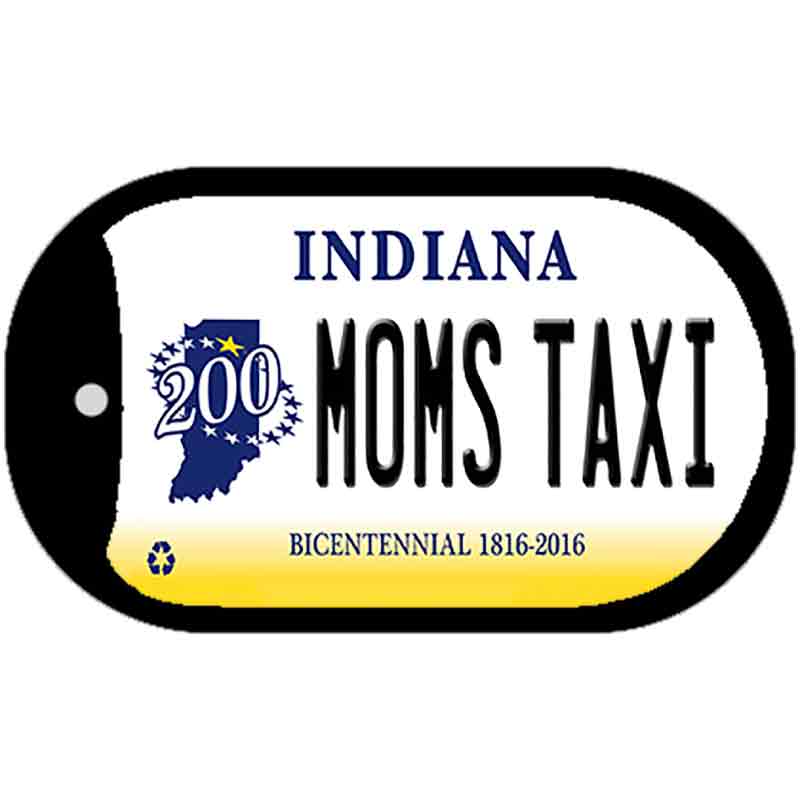 Indiana Moms Taxi Novelty Metal Dog Tag Necklace DT-6394