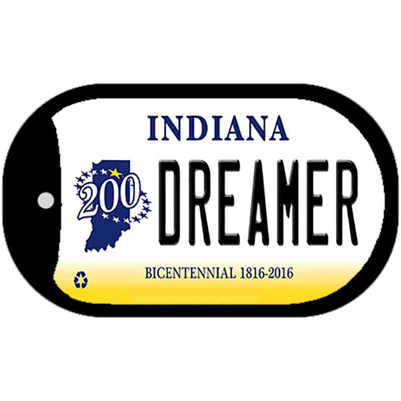 Indiana Dreamer Novelty Metal Dog Tag Necklace DT-6402
