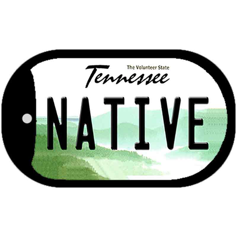 Native Tennessee Novelty Metal Dog Tag Necklace DT-6438