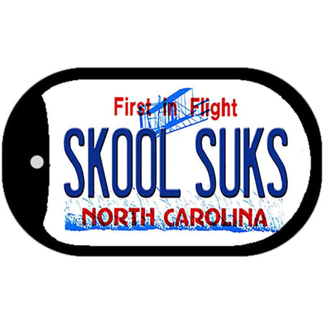 Skool Suks North Carolina Novelty Metal Dog Tag Necklace DT-6497