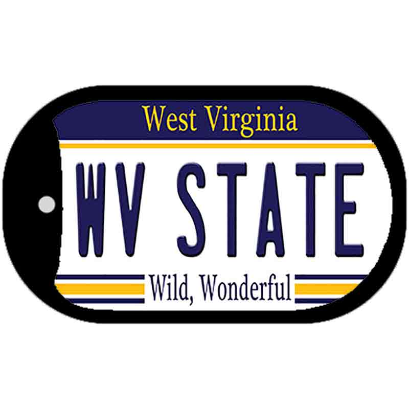 WV State West Virginia Novelty Metal Dog Tag Necklace DT-6507