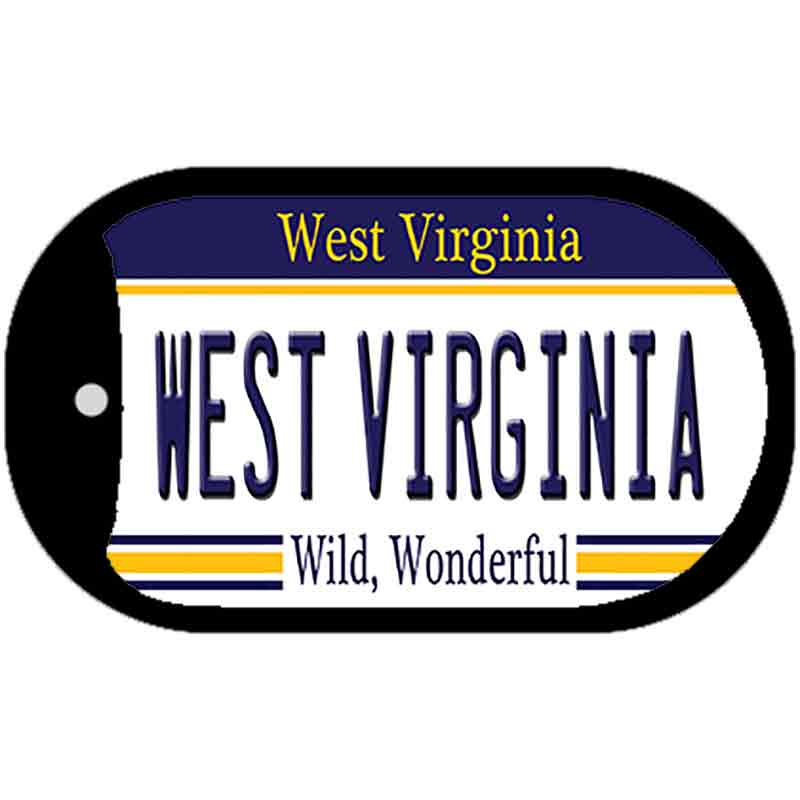 West Virginia Novelty Metal Dog Tag Necklace DT-6508