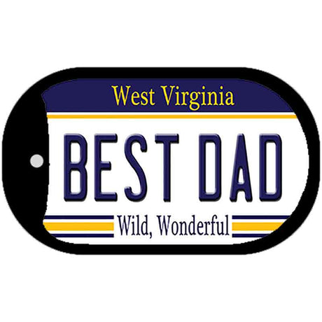 Best Dad West Virginia Novelty Metal Dog Tag Necklace DT-6509