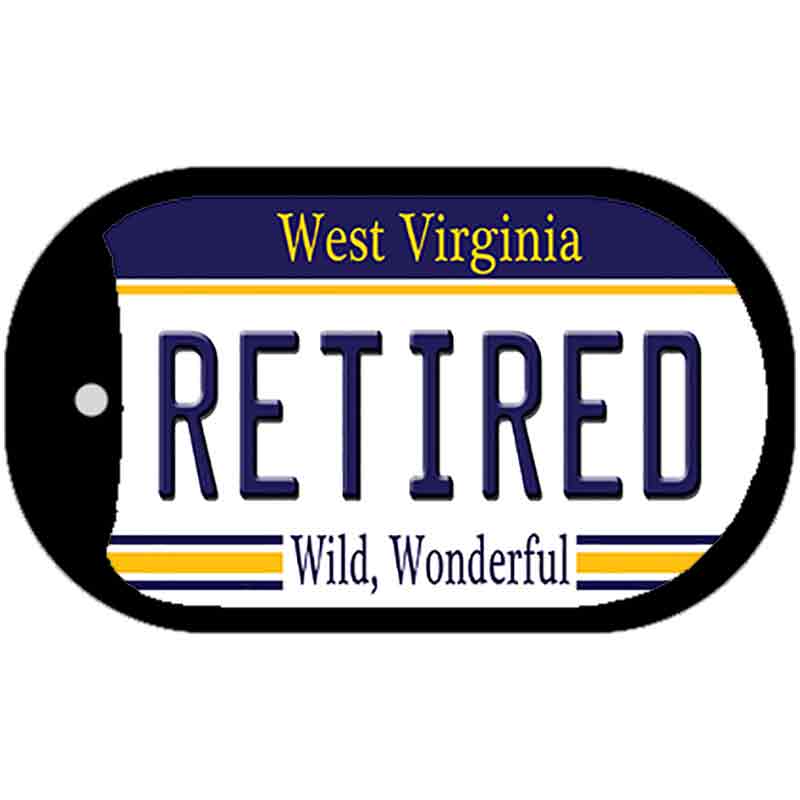 Retired West Virginia Novelty Metal Dog Tag Necklace DT-6511