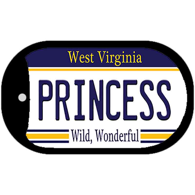 Princess West Virginia Novelty Metal Dog Tag Necklace DT-6518