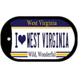 I Love West Virginia Novelty Metal Dog Tag Necklace DT-6520