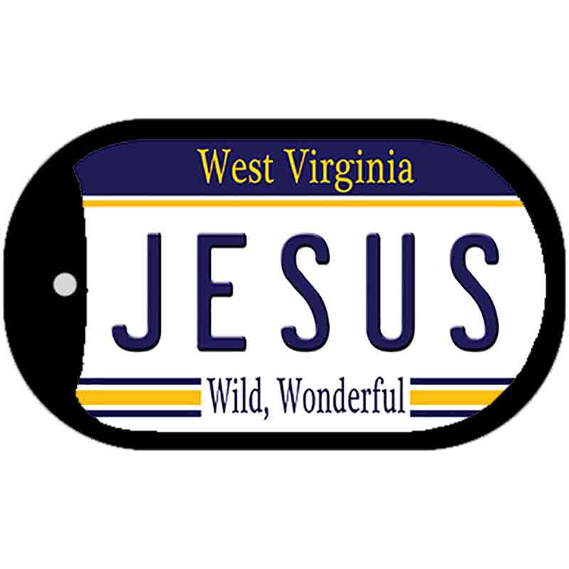 Jesus West Virginia Novelty Metal Dog Tag Necklace DT-6526