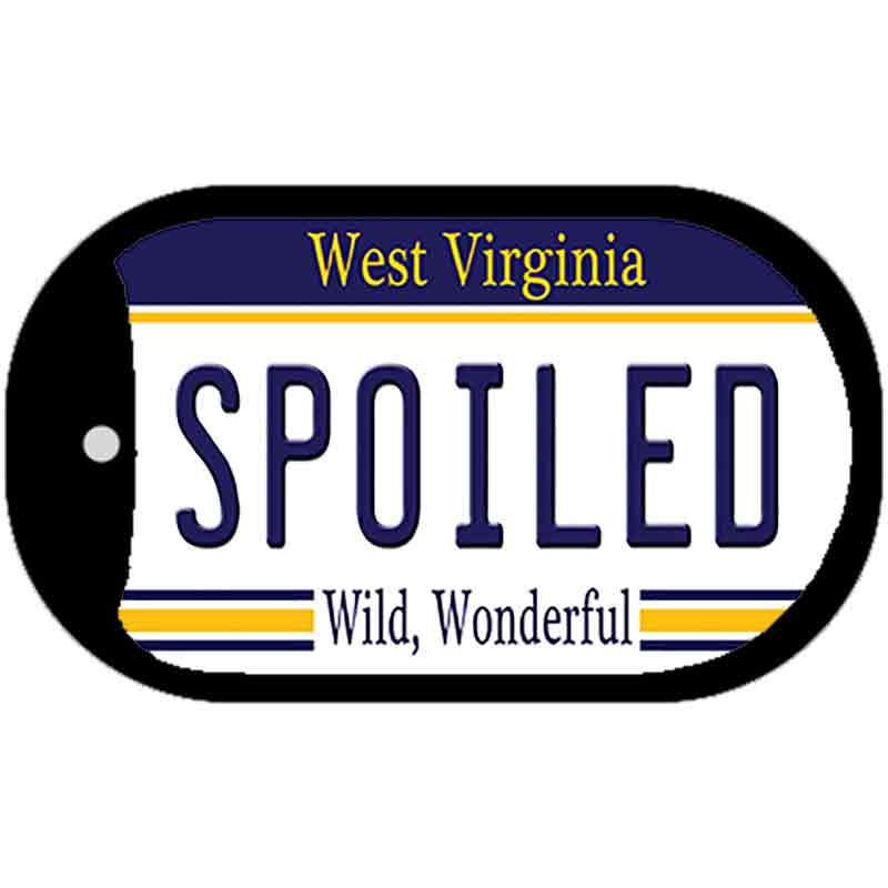 Spoiled West Virginia Novelty Metal Dog Tag Necklace DT-6530