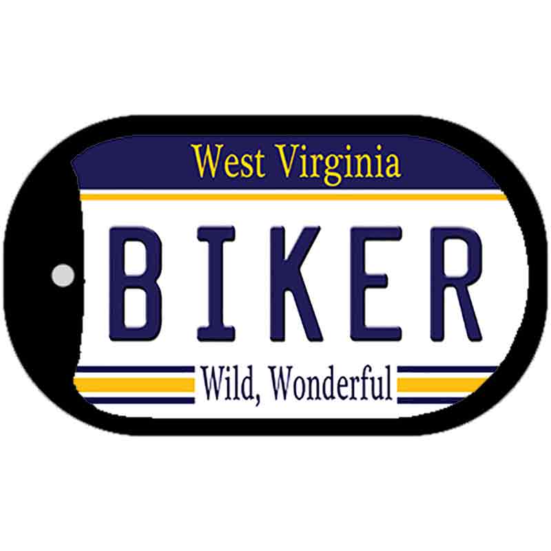 Biker West Virginia Novelty Metal Dog Tag Necklace DT-6531