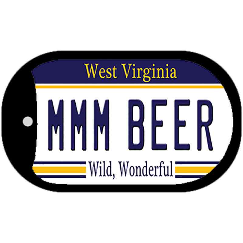 MMM Beer West Virginia Novelty Metal Dog Tag Necklace DT-6533