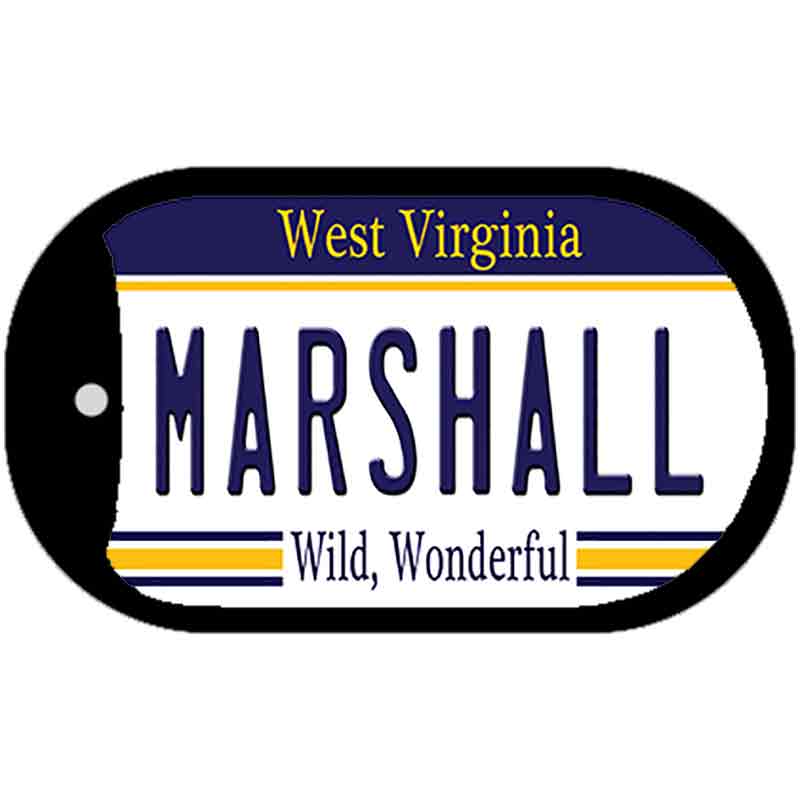 Marshall West Virginia Novelty Metal Dog Tag Necklace DT-6543