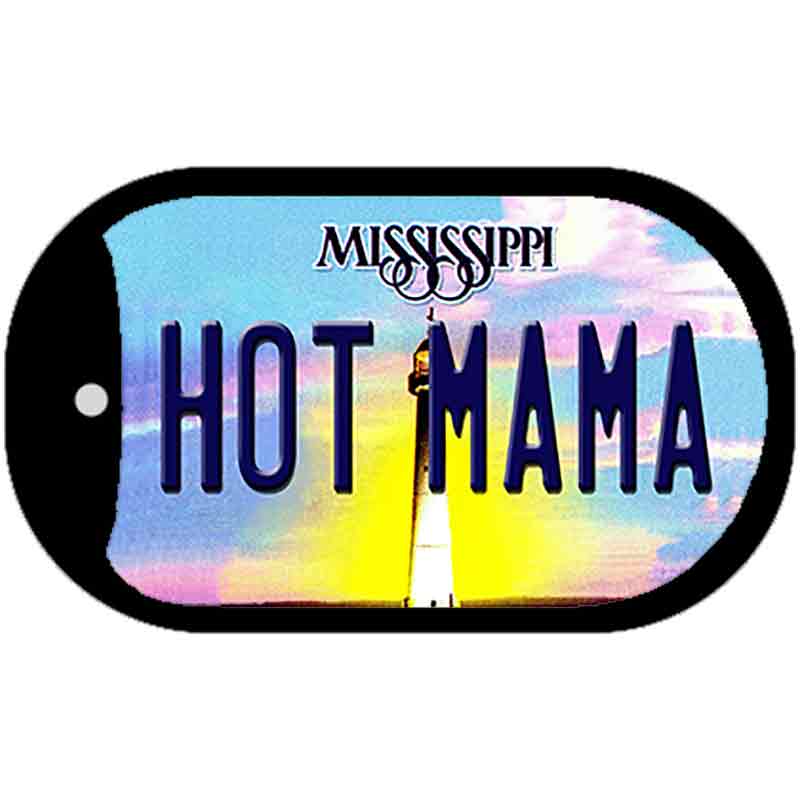 Hot Mama Mississippi Novelty Metal Dog Tag Necklace DT-6550