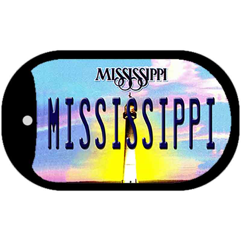 Mississippi Novelty Metal Dog Tag Necklace DT-6551