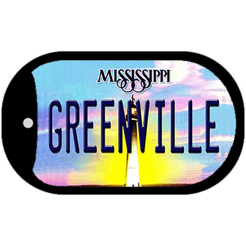 Greenville Mississippi Novelty Metal Dog Tag Necklace DT-6559