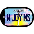 N Joy MS Mississippi Novelty Metal Dog Tag Necklace DT-6575