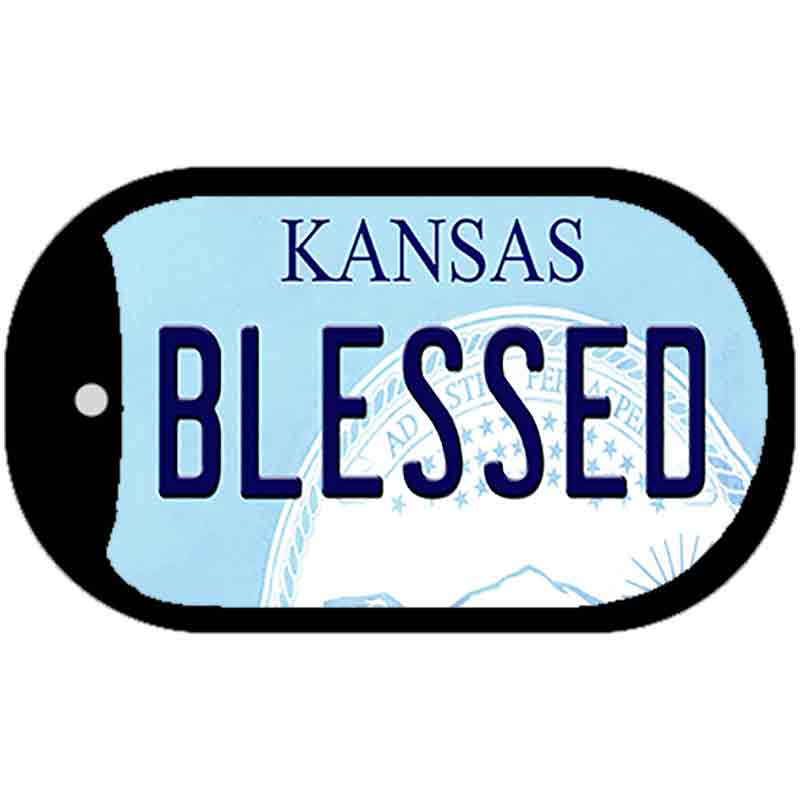 Blessed Kansas Novelty Metal Dog Tag Necklace DT-6617