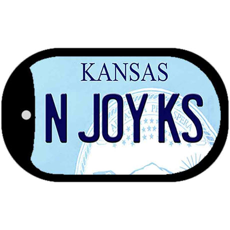 N Joy KS Kansas Novelty Metal Dog Tag Necklace DT-6621