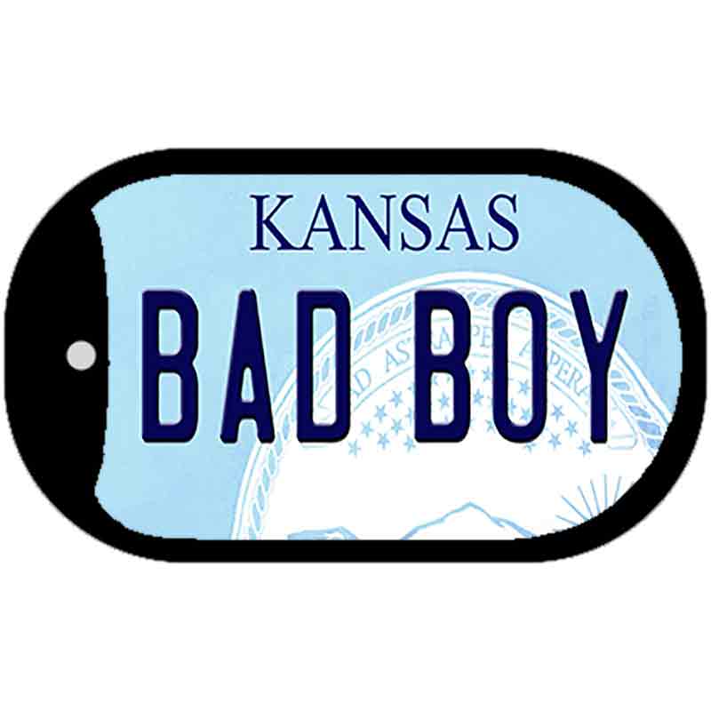 Bad Boy Kansas Novelty Metal Dog Tag Necklace DT-6623