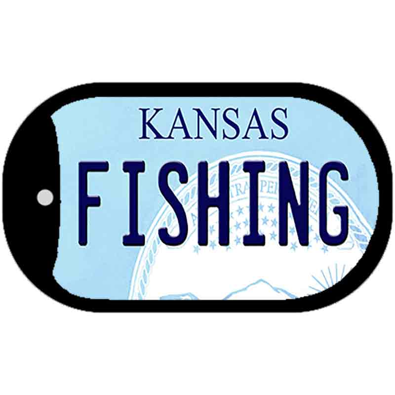 Fishing Kansas Novelty Metal Dog Tag Necklace DT-6632