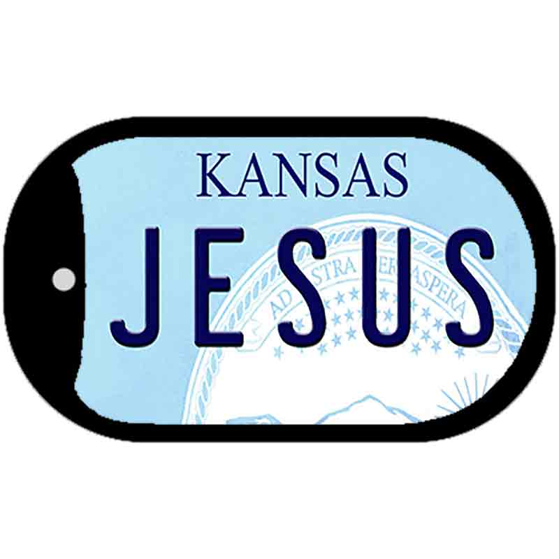 Jesus Kansas Novelty Metal Dog Tag Necklace DT-6633