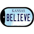 Believe Kansas Novelty Metal Dog Tag Necklace DT-6635