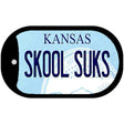 Skool Suks Kansas Novelty Metal Dog Tag Necklace DT-6636