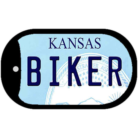 Biker Kansas Novelty Metal Dog Tag Necklace DT-6638