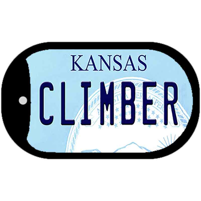 Climber Kansas Novelty Metal Dog Tag Necklace DT-6644